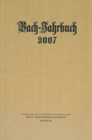 Bach-Jahrbuch 2007